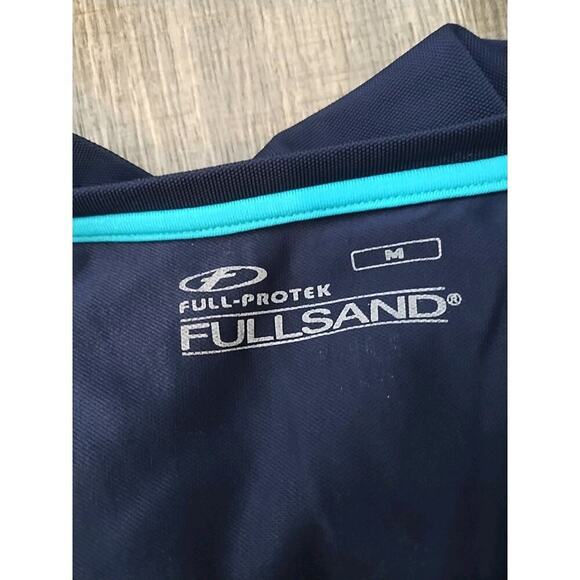 FullSand Full-Protek UPF 50 Pullover V Neck Blue Women Medium Swim top rashguard - Picture 6 of 7